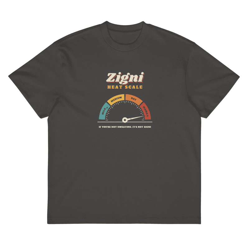 Zigni heat scale | Men’s box tee