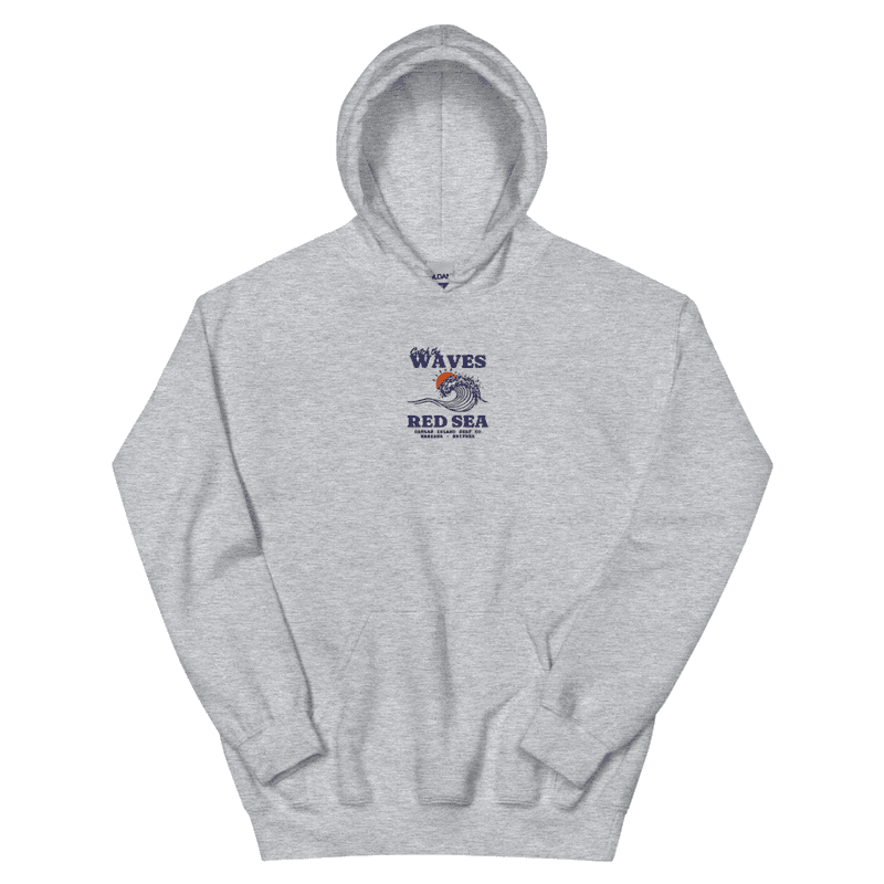 Catch the red sea wave | Embroidered Unisex Hoodie
